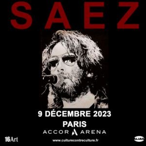 Saez en concert à l'Accor Arena en décembre 2023