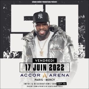 50 Cent en concert à l'Accor Arena en juin 2022