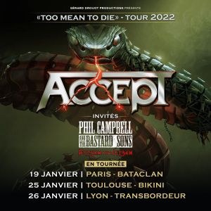 Accept Le Bataclan mercredi 18 janvier 2023