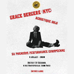 Acoustic Live avec Grace Bergere au Bistrot Saint Germain le 8 juillet 2025