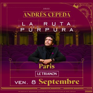 Andrés Cepeda en concert au Trianon le 8 septembre 2023