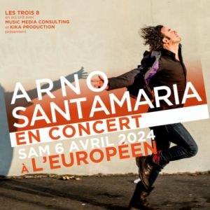 Arno Santamaria en concert à L'Europeen en avril 2024