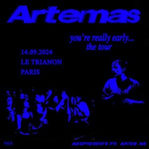 Artemas en concert au Trianon en septembre 2024