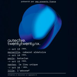 Autechre en concert Le Bataclan en octobre 2026