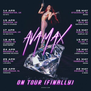 Ava Max en concert à L'Olympia en avril 2023