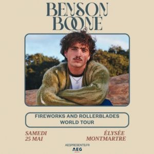 Benson Boone en concert à l'Elysée Montmartre en mai 2024