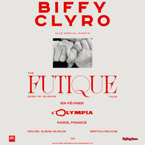 Biffy Clyro en concert L'Olympia le 1er février 2026