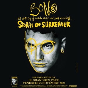 Billets Bono Le Grand Rex - Paris vendredi 25 novembre 2022