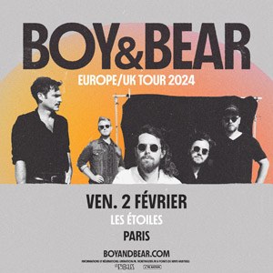 Boy & Bear en concert Les Étoiles en février 2024
