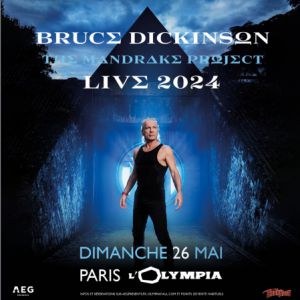 Bruce Dickinson en concert à L'Olympia en mai 2024