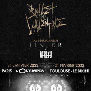 Bullet for My Valentine en concert à L'Olympia en 2023