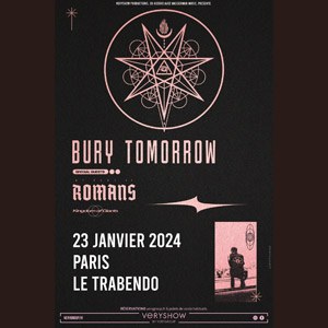 Bury Tomorrow en concert au Trabendo en janvier 2024
