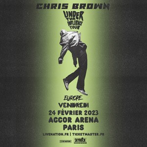 Chris Brown en concert à l'Accor Arena en février 2023