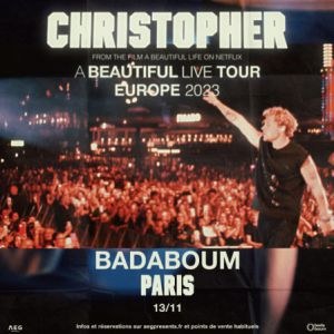 Christopher en concert au Badaboum le 13 novembre 2023