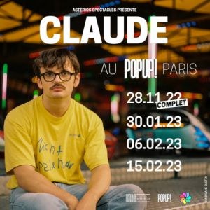 Claude Pop Up! - Paris du 30 jan. au 15 fév. 2023