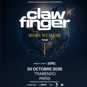 Clawfinger Concert Le Trabendo Paris 2026