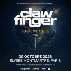 Clawfinger en concert Elysée Montmartre en octobre 2026