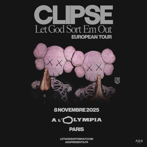 Clipse en concert L'Olympia le 8 novembre 2025