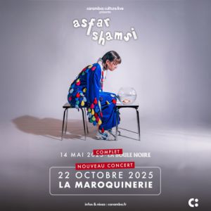 Concert Asfar Shamsi à Paris - La Maroquinerie, le 22 octobre 2025