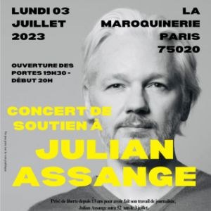 Concert de soutien à Julian Assange à La Maroquinerie