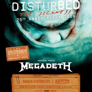 Concert Disturbed à Paris - Zénith de Paris, le 12 octobre 2025