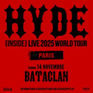 Concert Hyde à Paris - Le Bataclan le 14 novembre 2025