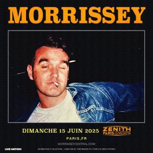 Concert Morrissey au Zénith de Paris le 15 juin 2025