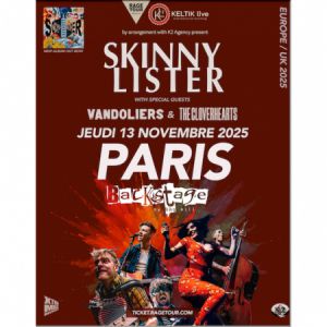 Concert Skinny Lister à Paris - Backstage By the Mill le 13 novembre 2025