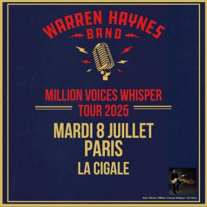 Concert Warren Haynes Band à Paris - La Cigale, le 08 juillet 2025