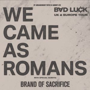 Concert We Came As Romans à Paris - Le Trabendo le 1er octobre 2025