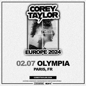 Corey Taylor en concert à L'Olympia en juillet 2024