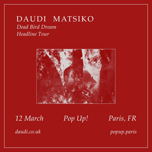 Daudi Matsiko en concert Pop Up! le 12 mars 2026