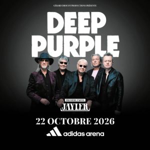 Deep Purple en concert Adidas Arena en octobre 2026