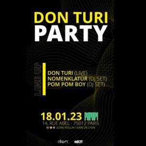 Don Turi Party en concert au Pop Up! en janvier 2023