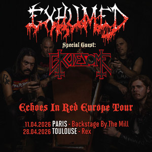 Exhumed + Gruesome en concert Backstage By the Mill en avril 2026