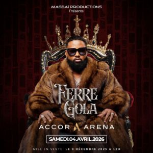 Ferre Gola en concert Accor Arena en avril 2026