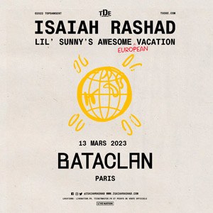 Isaiah Rashad en concert au Bataclan en mars 2023