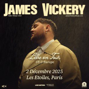 James Vickery en concert Les Etoiles le 2 décembre 2025