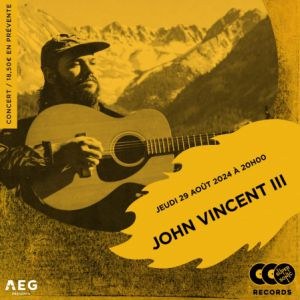 John Vincent III en concert au Supersonic Records en 2024