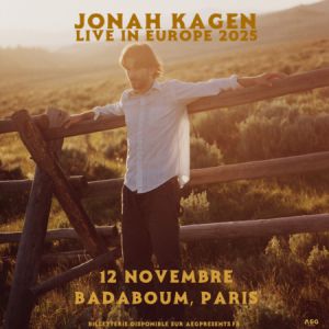 Jonah Kagen en concert Badaboum le 12 novembre 2025