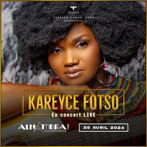 Kareyce Fotso en concert à l'Alhambra en avril 2024