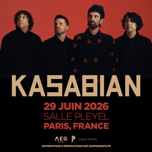 Kasabian Concert à la Salle Pleyel Paris 2026