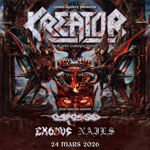 Kreator en concert Zénith Paris - La Villette en mars 2026