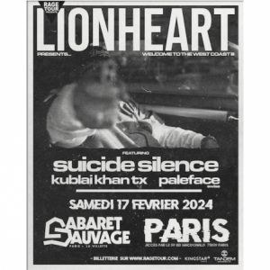 Lionheart + Suicide Silence en concert à Cabaret Sauvage