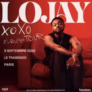 Lojay en concert Le Trabendo le 5 septembre 2025