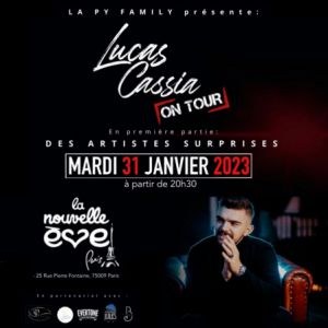 Lucas Cassia La Nouvelle Eve - Paris mardi 31 janvier 2023