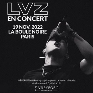 Lvz en concert à La Boule Noire en novembre 2022