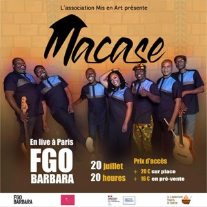 Macase en concert au FGO-Barbara en juillet 2024