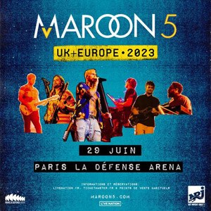 Maroon 5 Paris La Défense Arena - Nanterre jeudi 29 juin 2023