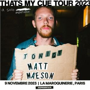 Matt Maeson en concert à La Maroquinerie le 9 novembre 2023